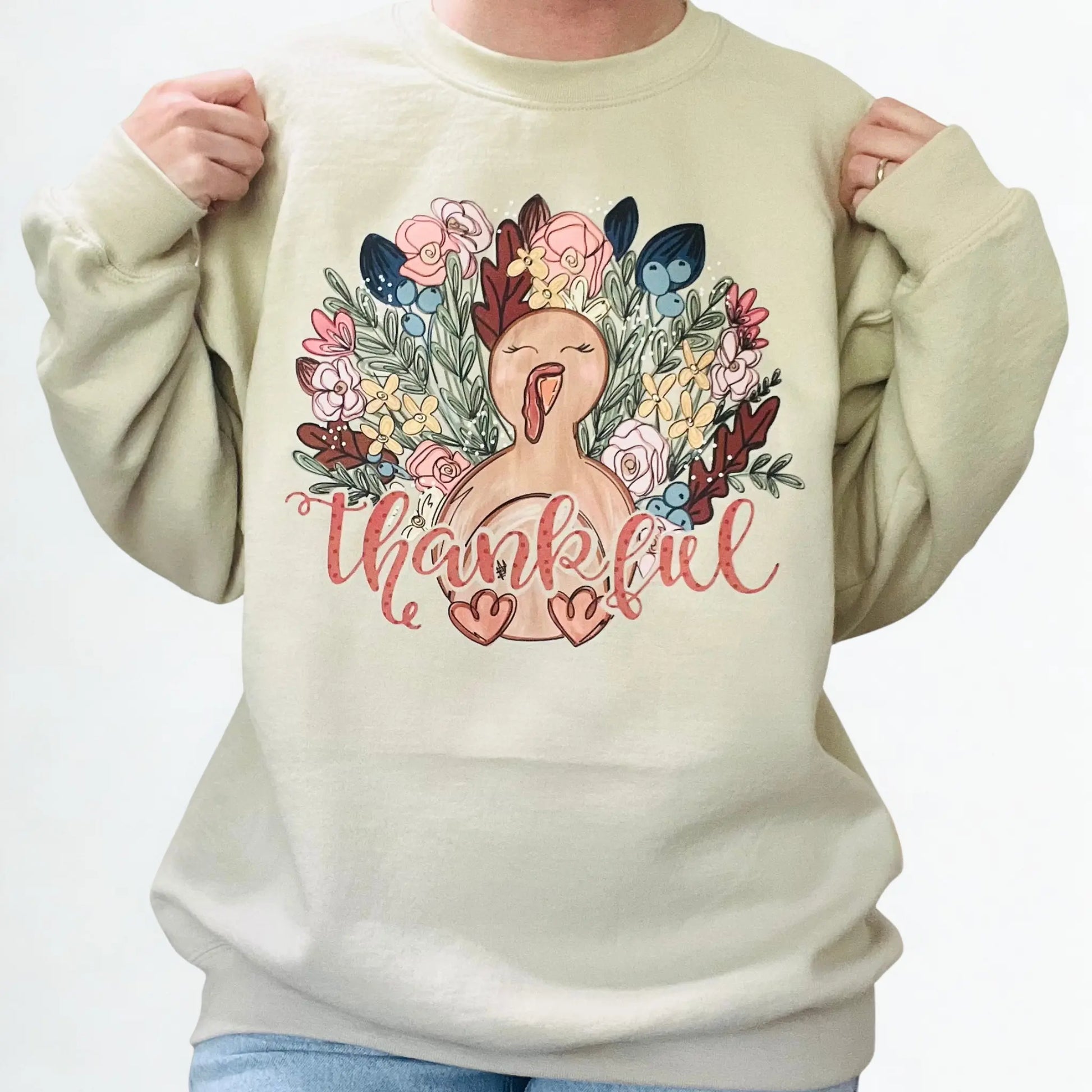 Thankful Thanksgiving Sweatshirt Ktee&Co