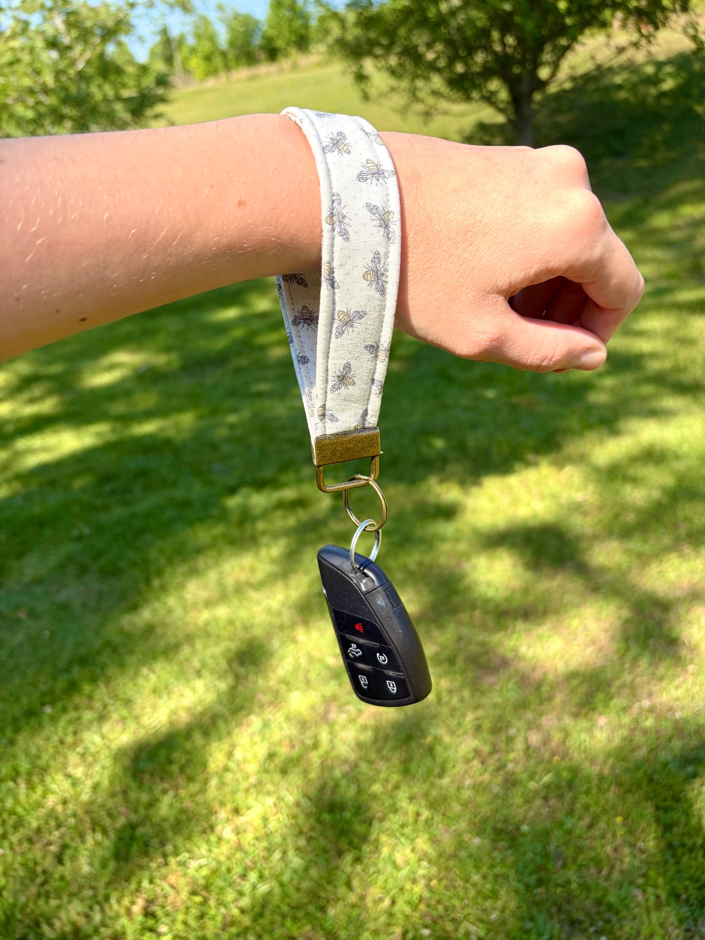 Busy Bee Keychain Wristlet