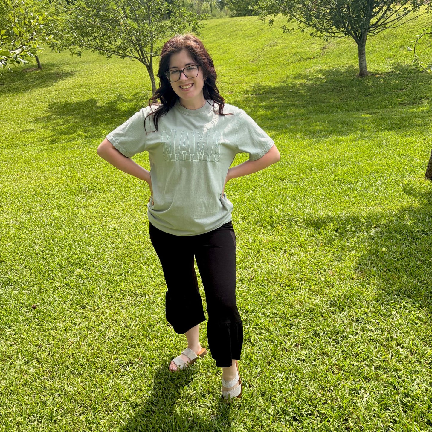 Mama Embroidered Tee